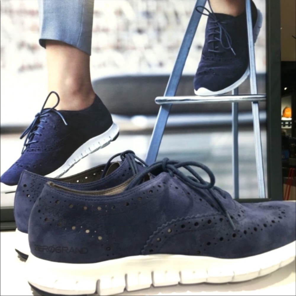 Cole Haan ZeroGrand suede wingtip Oxford. Size 9